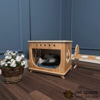 NHÀ GỖ CHO CHÓ MÈO PETSPACE.VN PP25