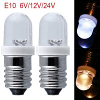 Nhà Lớn 1/10 Cái E10 Đèn Bóng Đèn 12V LED Vít Đế Đèn Báo Bóng Đèn Mini Cảnh Báo đèn Tín Hiệu