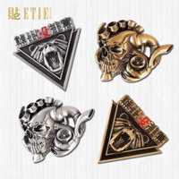 Nhà máy Bán Hàng Trực Tiếp 3D Turbo Đầu Lâu Hợp Kim Kẽm Kim Loại Logo Ô Tô Gấu Infected Hợp Kim Kẽm Xe Ô Tô Kim Loại Miếng Dán Xe Ô Tô Sản Phẩm Chất Lượng Cao Sản Phẩm Nhà Máy Sản Phẩm