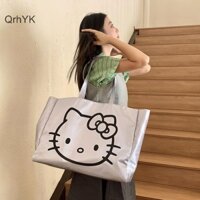 Nhà Máy Thời Trang Túi Xách Hello Kitty Thời Trang Mới Bạc Đa Năng Dung Tích Lớn Túi Đeo Vai Nữ Túi Tote Phổ Biến QrhYK