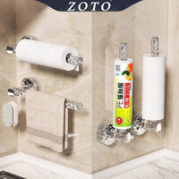 [Nhà máy Tóc Thẳng] Cốc Hút Khăn Nhà Bếp Tủ Không Đục Lỗ Bọc Nhựa Giá Để Đồ Treo Giá Treo Khăn Giấy Cần Treo Giấy Cuộn Giá Đựng Giấy