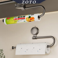 [Nhà máy Tóc Thẳng] Cốc Hút Khăn Nhà Bếp Tủ Không Đục Lỗ Bọc Nhựa Giá Để Đồ Treo Giá Treo Khăn Giấy Cần Treo Giấy Cuộn Giá Đựng Giấy