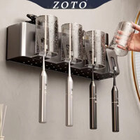 [Nhà máy Tóc Thẳng] Giá để bàn chải đánh răng Nhà vệ sinh Không đục lỗ Treo tường Cốc đánh răng điện Nước súc miệng Giá đựng cốc Bàn chải đánh răng Bộ xi lanh đánh răng