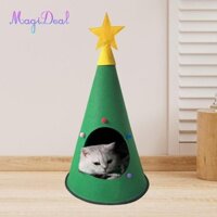 Nhà mèo Cây thông Noel Đồ dùng cho thú cưng Nhà thú cưng có thể gập lại bán kèm