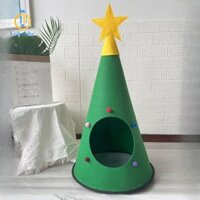 Nhà mèo Cây thông Noel Đồ dùng cho thú cưng Nhà thú cưng có thể gập lại bán kèm