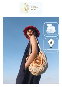NHÀ MỊ - Túi Xách handmade Len Đan Móc Thủ Công - Retro Granny Crochet Bag