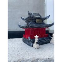 Nhà mô hình nhà 2 mái side nhỏ có biển hiệu trang trí tiểu cảnh,bonsai,terraium,bán cạn,thủy sinh,non bộ,tiểu cảnh phật