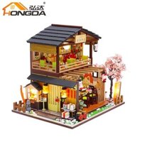 Nhà nghỉ DIY sáng tạo Cửa hàng Sushi Yoshimoto lắp ráp thủ công mô hình kiến trúc bằng gỗ biệt thự quà tặng sinh nhật nữ lắp ráp mô hình klpa FWWH