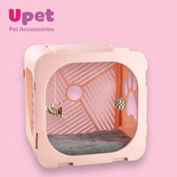 Nhà Nhựa cho mèo có kèm đệm và đồ chơi - Giao màu ngẫu nhên