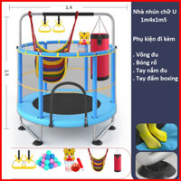Nhà nhún lò xo, nhà quây bóng cho bé mẫu xà đơn xích đu 1m5x1m4 tặng kèm bóng rổ - Bảo hành 1 năm lỗi đổi mới 15 ngày