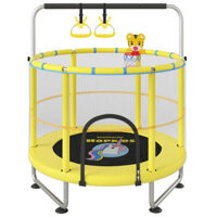 Nhà nhún nhảy, nhà bóng cho bé Trampoline Hopkids, bạt nhún quây bóng có xà đơn vận động tăng chiều cao tải trọng 250kg
