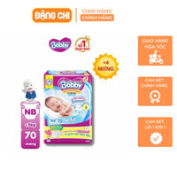 [NHÀ PHÂN PHỐI] Tã dán sơ sinh Bobby NB 70 + 4 mới- Lõi nén cotton-soft 3mm