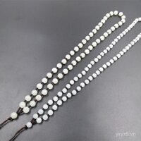 Nhà sản xuất bán buôn dây chuyền hạt tròn ngọc trắng 6mm, dây bện thủ công, dây treo bện