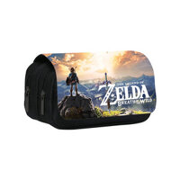 Nhà sản xuất Bán buôn Hộp đựng bút chì hai lớp Legend of Zelda King 's Tears Học sinh tiểu học Bút chì trẻ em Văn phòng phẩm Túi lưu trữ