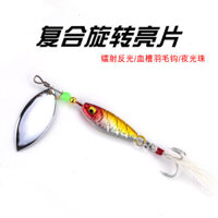 Nhà sản xuất bán buôn mồi câu 11g 18g mồi composite spinnerbait với móc có khe máu để câu cá Culter Alburnus và cá vược mồi giả