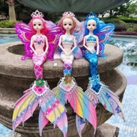 Nhà sản xuất búp bê nàng tiên cá có cánh rời, búp bê Barbie công chúa thiên thần, quà tặng cho bé gái, đồ chơi trẻ em