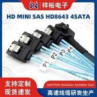 Nhà sản xuất HD mini SAS HD8643 4SATA 1m Cáp kết nối bo mạch chủ ổ cứng máy tính mới