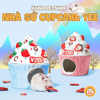 Nhà Sứ Hamster 🐹FREESHIP🐹 Nhà Ngủ Sứ Cupcake Hamster Yee Giảm Nhiệt Cho Hamster Bear, WinterWhite, Robo