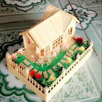 Nhà tăm tre handmade
