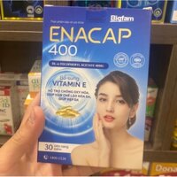 [Nhà thuốc 251]  Viên Uống Enacap - Bổ sung Vitamin E vàng 400IU- Đẹp da- Bigfam - Hộp 3 vỉ x 10 viên