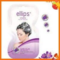 [Nhà thuốc 320] Kem Ủ Tóc 20G Giữ Màu Cho Tóc Nhuộm- Ellips Hair Mask Nutri Color- Hộp 12 Gói x 20Gr