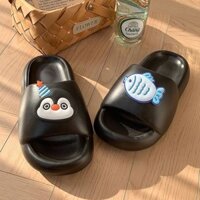Nhà Trong Nhà Chim Cánh Cụt Dễ Thương Cá Bé Gái Giày Sandal Trái Tim EVA Đáy Mềm Chống Trơn Trượt Chống Mùi Mùa Hè Hoạt Hình Flip-Flops