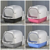 Nhà Vệ Sinh Cho Mèo 1 Cửa 51x37x36cm Tặng Xẻng Xúc, Thiết Kế Chống Văng Cát Ngăn Mùi Tối Đa