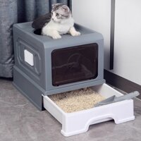 Nhà vệ sinh cho mèo có ngăn kéo cửa kín ngăn mùi cỡ lớn MILA Lapeta