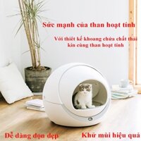 Nhà vệ sinh cho mèo tự động PETREE - WIFI, may dọn phân chó mèo tự động than hoạt tính khử mùi hiệu quả