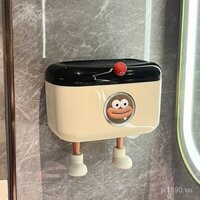 Nhà vệ sinh giá trị cao không cần đục lỗ hộp giấy cuộn hoạt hình dễ thương gia dụng Hộp khăn giấy treo tường nhà vệ sinh 1OBA