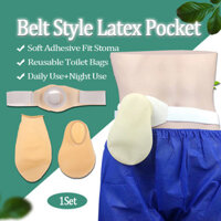 Nhà vệ sinh hậu môn giả bằng cao su, Túi phân phối colosomy bằng cao su có thể tái sử dụng, Túi Ostomy trong suốt, Thắt lưng Colostomy, Thắt lưng cao su, Túi hậu môn Colostomy, 1 Bộ