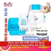 Nhà vệ sinh mèo (2 loại) chỉ có lọc khí và loại bản đủ có khay lọc cát đi kèm Tặng xẻng xúc cát mèo