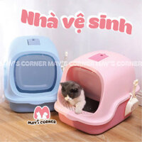 Nhà vệ sinh mèo tại MAYO Petshop có kèm xẻng xúc cát - không gian rộng rãi, cho mèo tận hưởng sự thoải mái