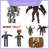 Nhà Vệ Sinh Mộc Skibidi Đồng Hồ Người Vs Giám Sát Người Xây Dựng Gạch Đồ Chơi Abs Nhựa Tự Làm Hạt Nhỏ Miếng 200-400