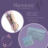 Nhạc Cụ Đàn Cổ Trang Violin Khuôn Nail Silicone Resin UV Đắp bột gel