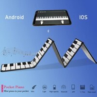 Nhạc cụ đàn piano điện dạng cuộn nhỏ gọn có 60 phím đàn có chức năng đàn organ đa năng dành cho bé và người lớn