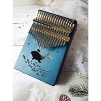 Nhạc cụ Kalimba 17 phím cho người mới bắt đầu, quà tặng cho trẻ em, đàn piano ngón tay bằng gỗ hồng sắc CPP0