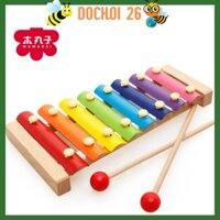 Nhạc cụ xylophone 8 thanh, Đàn xylophone 8 phím nhiều màu cho bé vui chơi