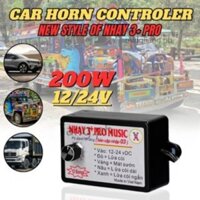 Nhại còi 3 pro 12/10/8 bài, điện auto 12v, 24v, còi hơi, còi điện