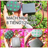 NHẠI CÒI 8 TIẾNG XE HƠI Ô TÔ 12V-24V