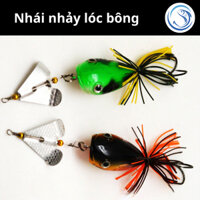 Nhái nhảy câu lure cá lóc bông có cánh quạt quay - Mồi câu lure