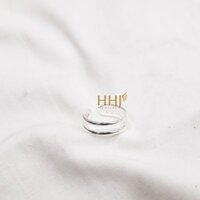 Nhẫn 2 nan ngón út - HHJ - Bạc S95