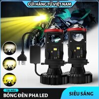 (Nhận ánh sáng miễn phí)3 màu Bóng đèn pha ô tô H4 H7 3500K 4300K 6500K 200W 40000LM IP68 Bóng Đèn Led Xe Máy