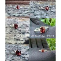Nhẩn Bạc 925 cao cấp  Giant Sea T5H2B Đính Đá Spinel thiên nhiên 100%
