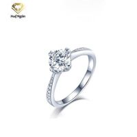 Nhẫn bạc 925 Huệ Ngân - 4 Chấu đính đá RR1270 - XANH LAM,SIZE 12