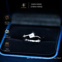Nhẫn Bạc 925 KHÔNG GHỈ cao cấp, hột to hình chữ nhật đá lấp lánh | LUCKY JEWELRY
