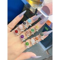 Nhẫn Bạc 925 mặt Hồ Ly thiên nhiên hỗ trợ tình duyên, tài lộc