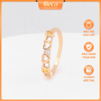 Nhẫn Bạc 925 Nữ ELECA Endless Love Bạc 925 Mẫu Trái Tim Viền Đính Đá Mạ Vàng 18K Cao Cấp N19