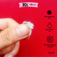 Nhẫn Bạc 925 Thiết kế Bông Hoa Xinh Xắn 4 Cánh KC SILVER JEWELRY kc14