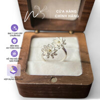 Nhẫn Bạc Cap Cấp Hoa Sen Đúc 2 Tầng